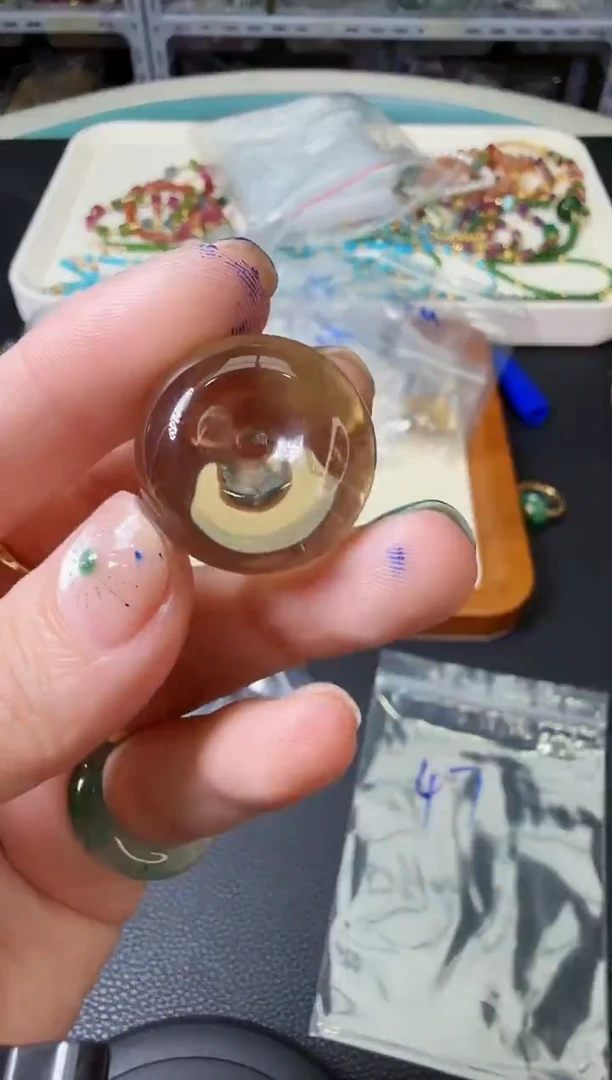 颈饰未镶嵌水晶高品金茶晶多样性发一AA47-