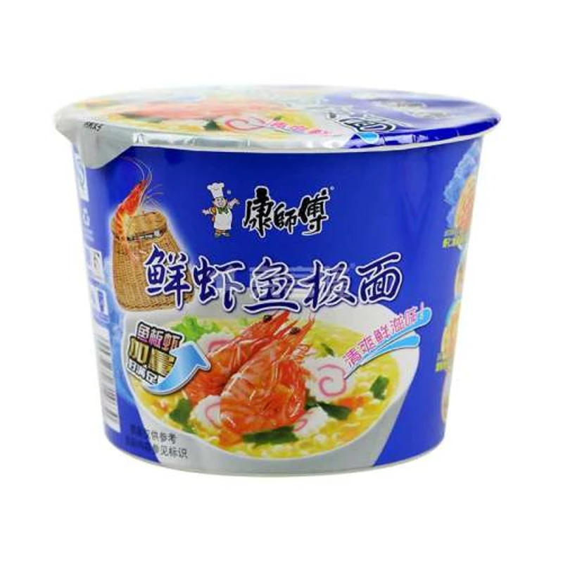 康师傅鲜虾鱼板桶面101g