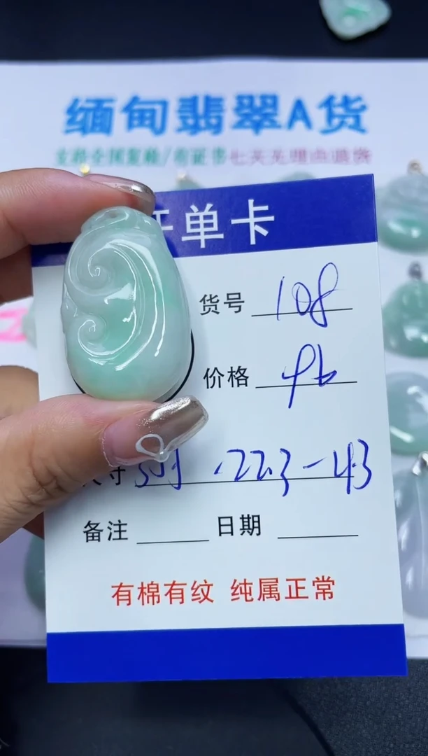 翡翠未镶嵌吊坠(赠链)108