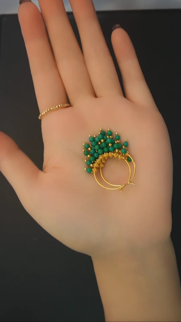 【闪购商品】绿松石耳环银S925镶嵌发货一件