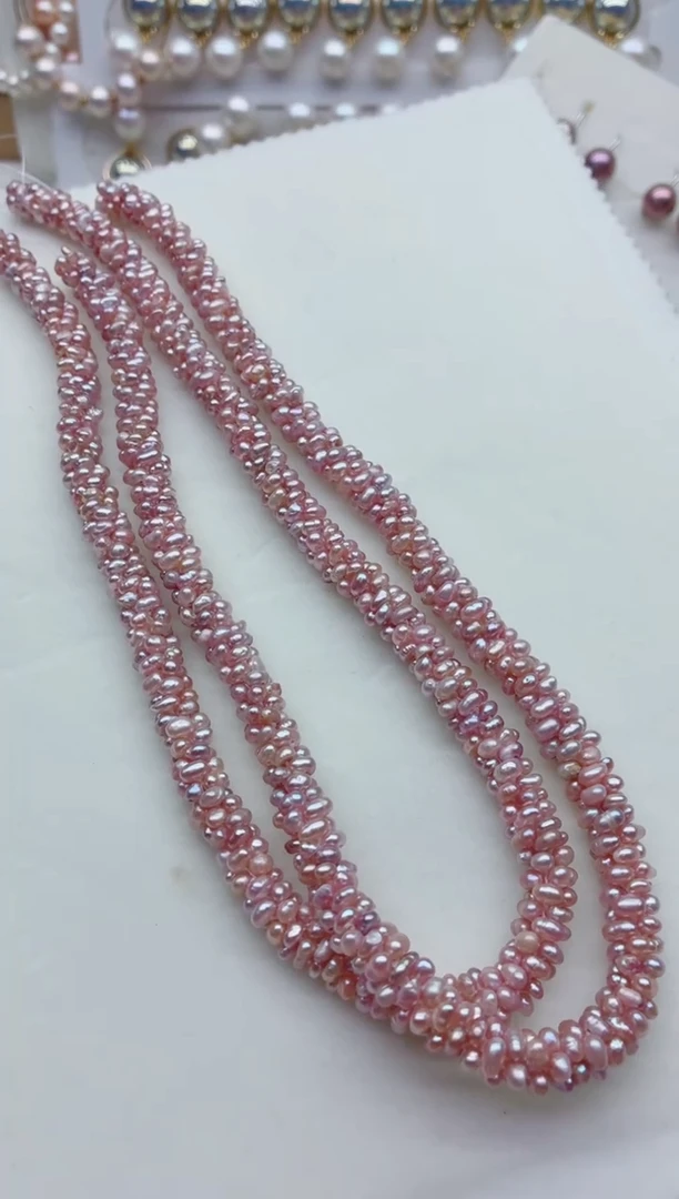 淡水珍珠未镶嵌项链多样性发其一，非无暇