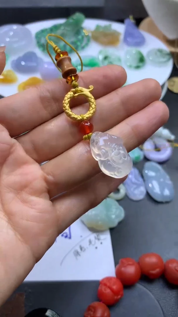 【闪购商品】玛瑙/玉髓手机挂未镶嵌玉髓多样性发