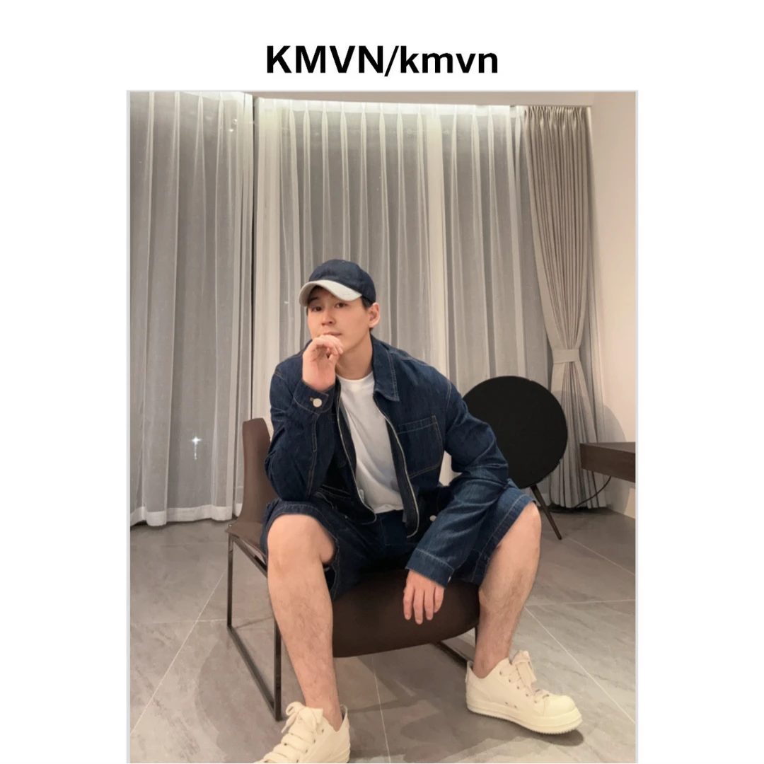 kmvn/kmvn【荣轩】2025夏季新款潮流纯色设计师薄款口袋牛仔外套