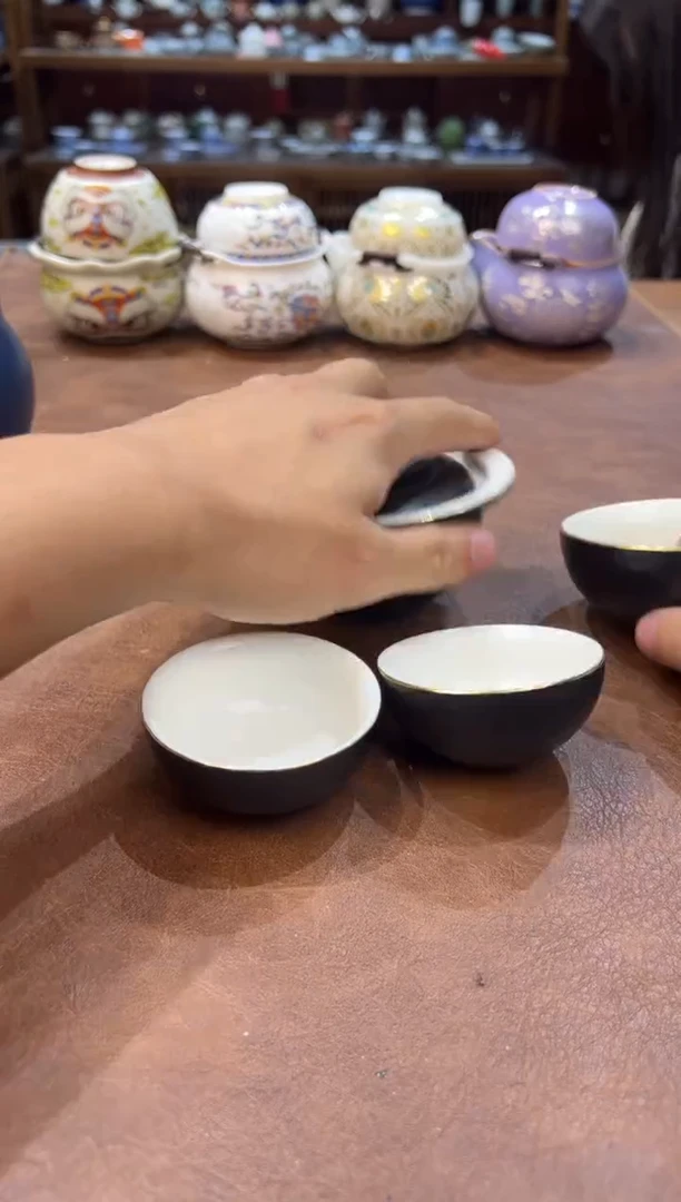 真的很便宜超好看会开片的旅行茶具