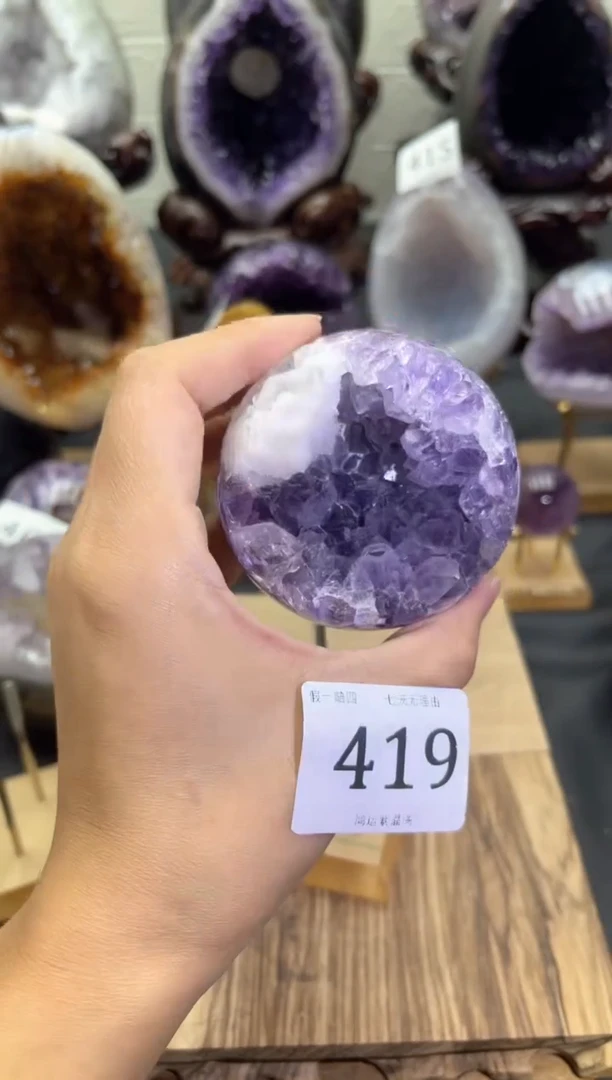 未镶嵌大型摆件（非配饰）紫晶419号开口笑