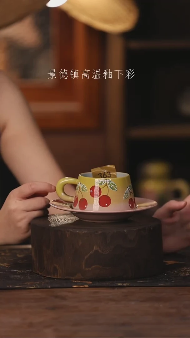 陶瓷景德镇高温釉下手绘陶瓷363