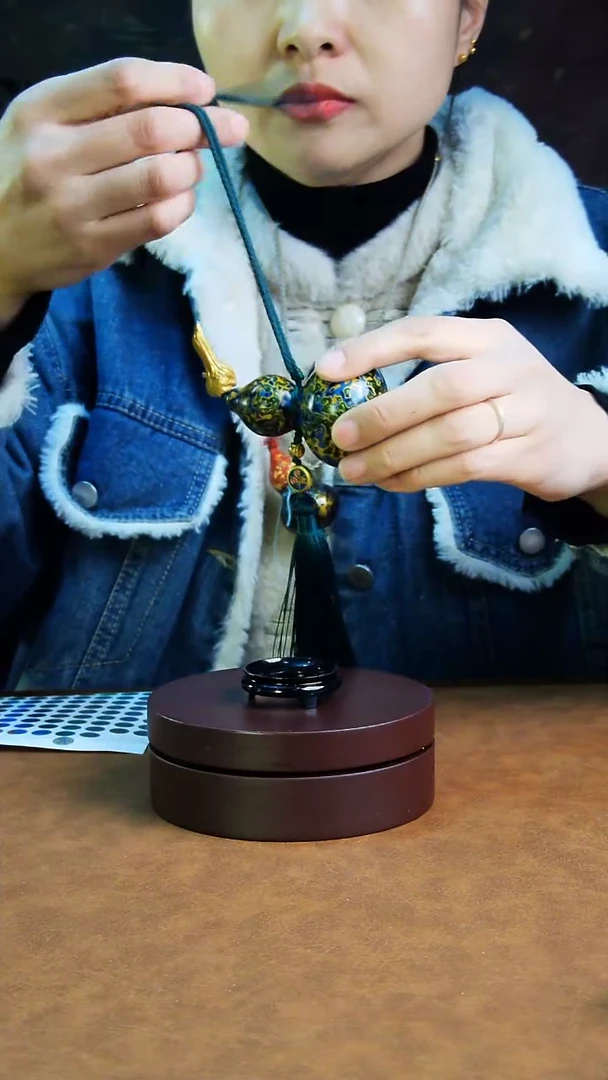 【闪购商品】112直播一物一图大漆酒葫芦送底座送挂绳