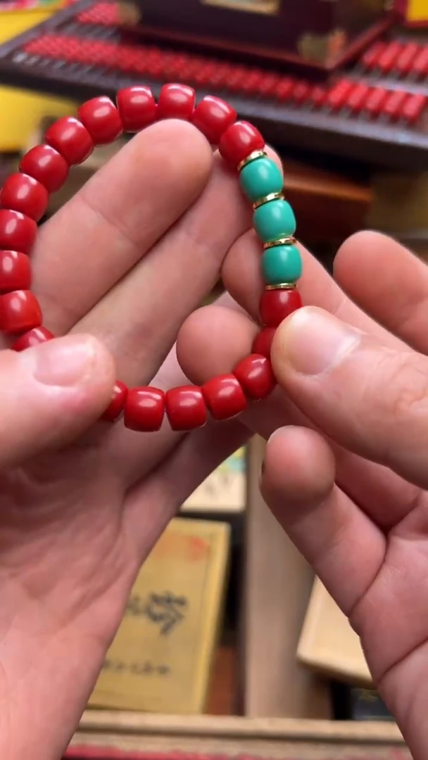 瓷片-----------33小手串带绿