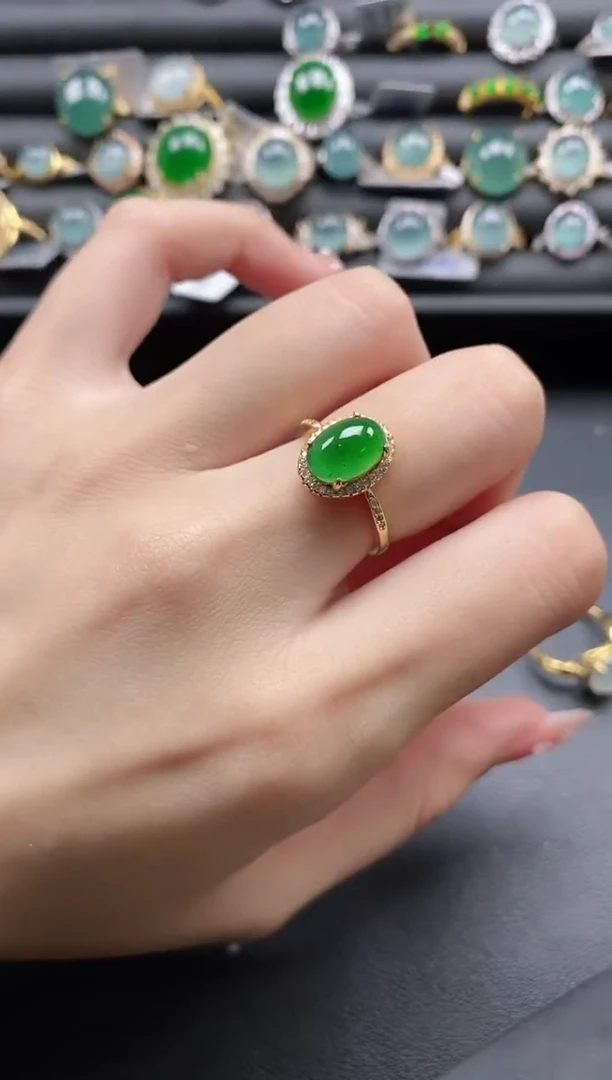 【闪购商品】翡翠戒指银S925镶嵌1111