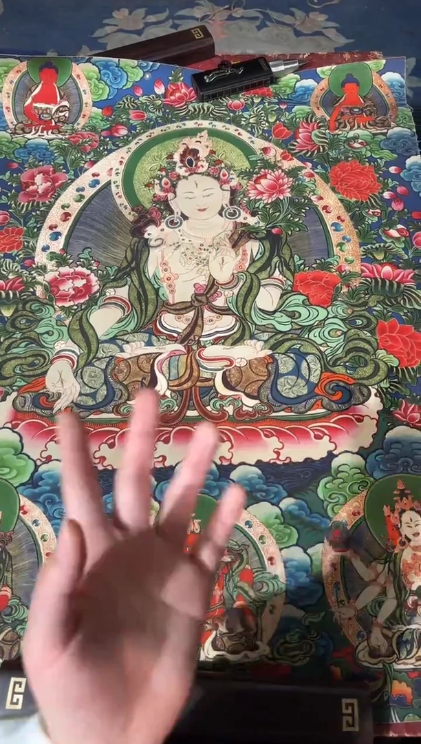 卷轴画龙妹的唐卡tk16