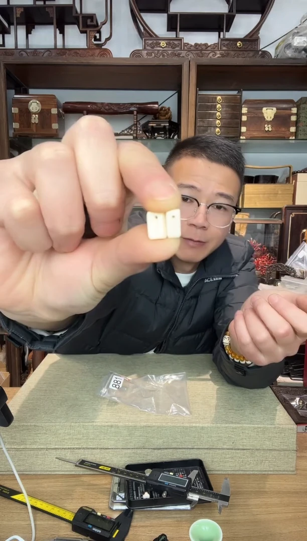 乌木类书架881塑料圆珠2颗+血檀圆珠+猛犸提溜2颗