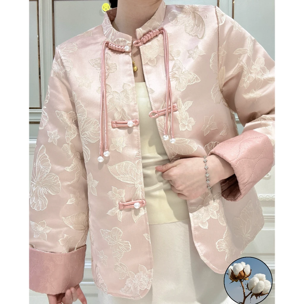 【如梦令】外套女装冬天蝴蝶重工刺绣精致百搭上衣加厚