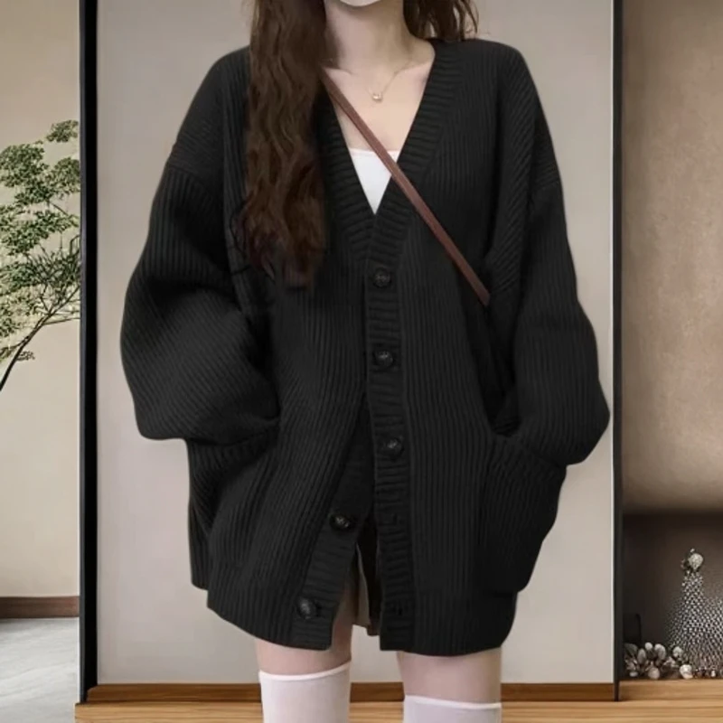 慵懒风开衫新款毛衣女秋冬体闲外套