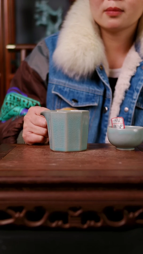 公道杯陶清*凉青霁汝窑仿古釉