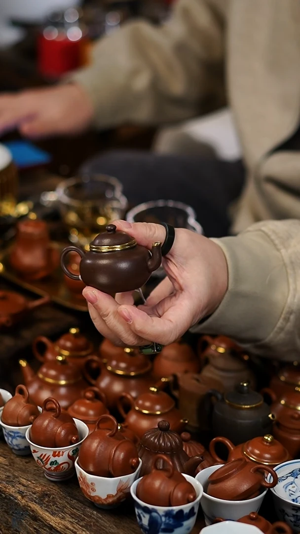 闪购25 包铜小茶壶功夫茶道具