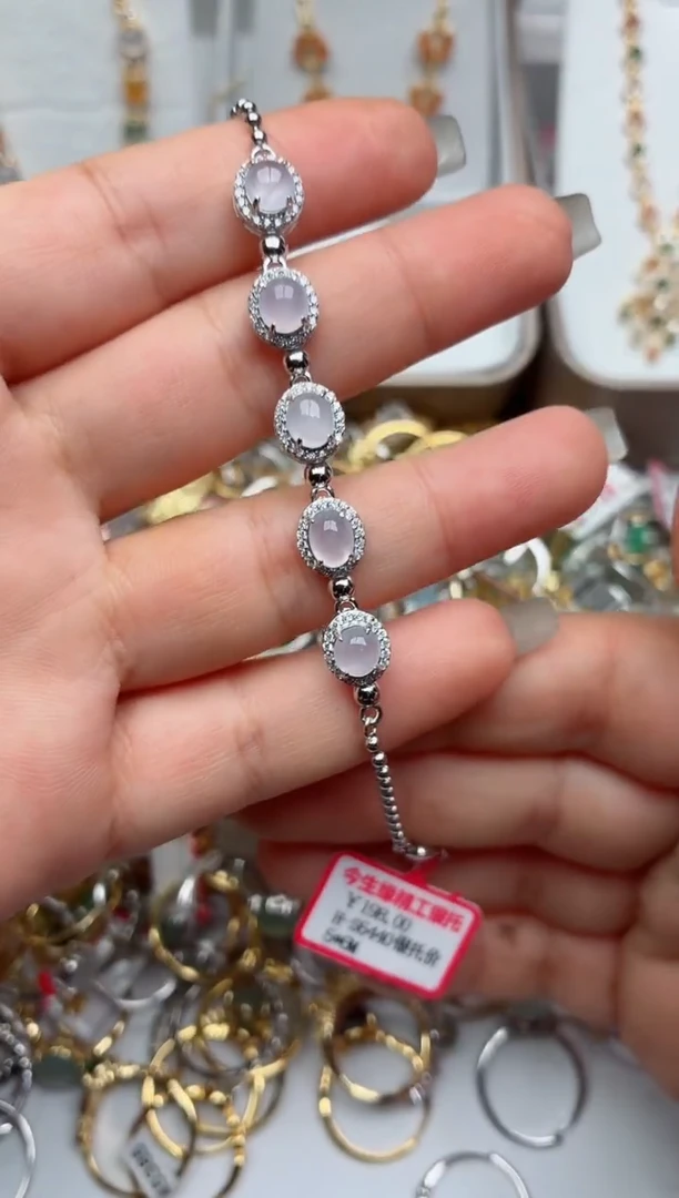 银S925镶嵌戒指翡翠.****叶.