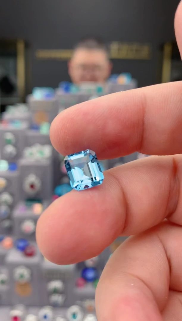 裸石海蓝宝石3.5ct 海蓝宝石 定制