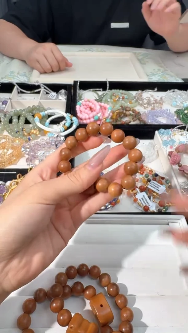 水晶手链未镶嵌Q005木头小熊饼干手串