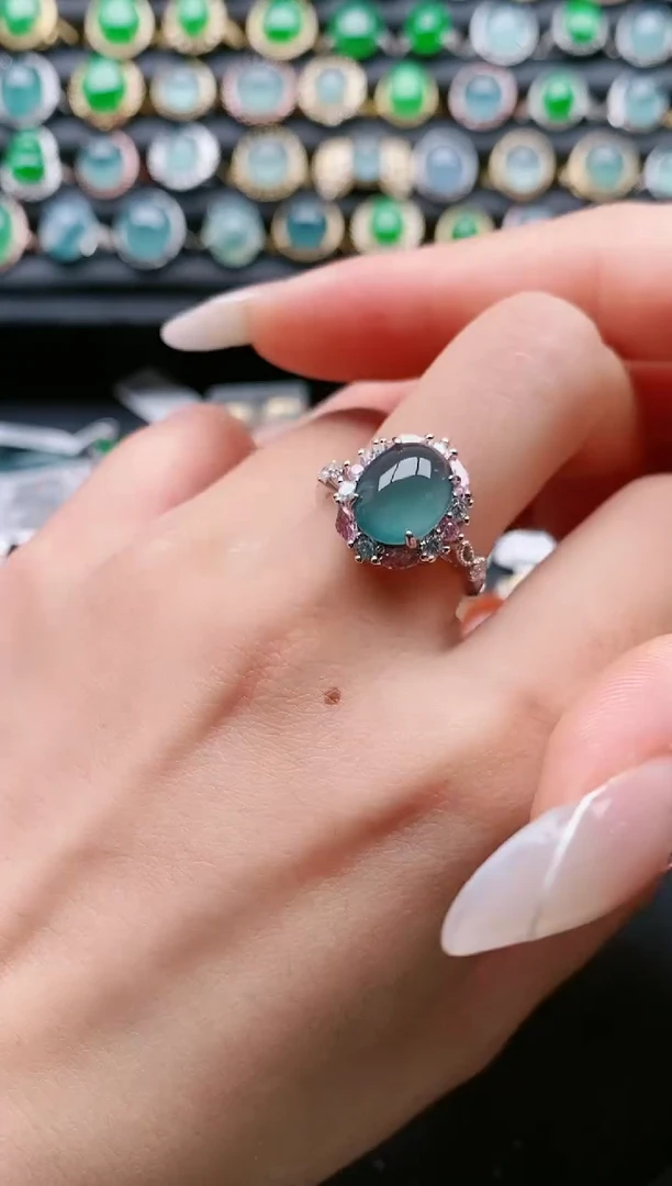 【闪购商品】翡翠戒指银S925镶嵌1111111