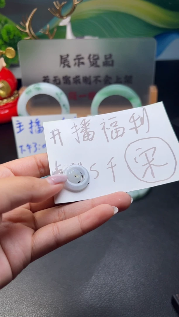 颈饰未镶嵌翡翠浅*翡翠子母扣
