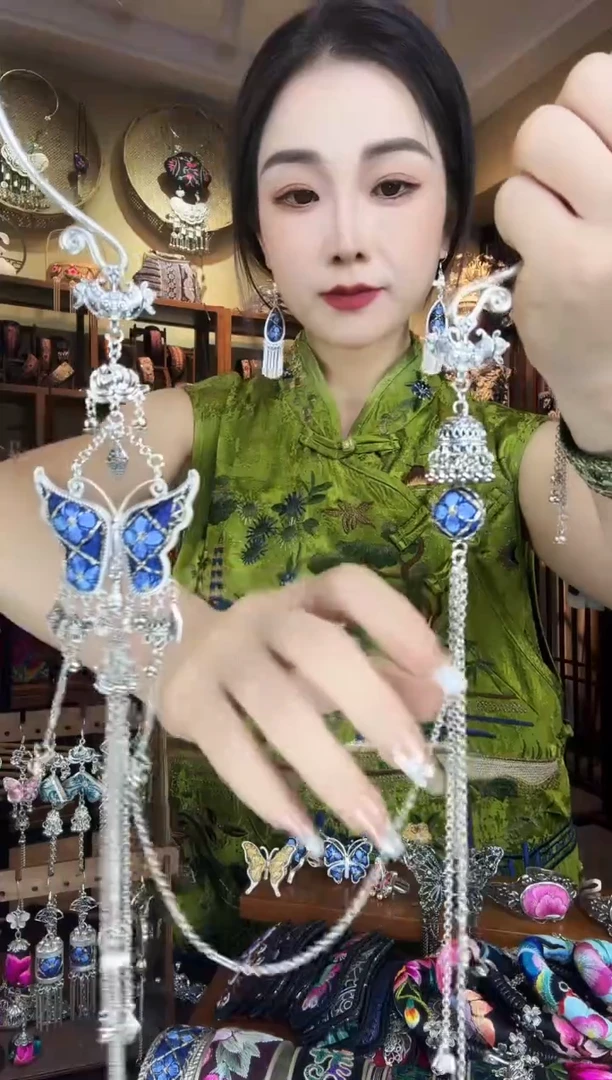 刺绣非遗刺绣纯手工耳环