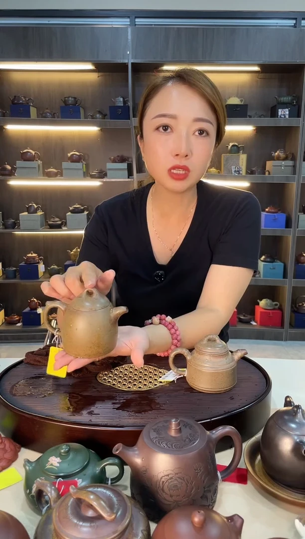茶壶紫砂光器飞把秦权 龙背青柴烧