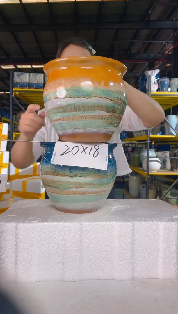 宜兴紫砂粗陶花盆20/19