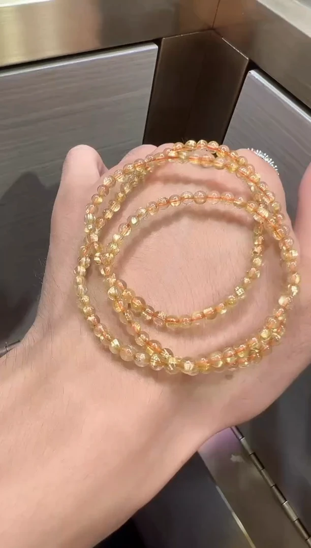 水晶手串未镶嵌发晶多圈手串 多样性发其一