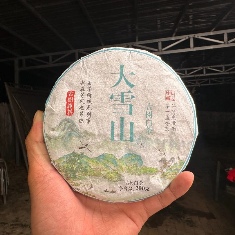 (CN286)LHC/2023年秋/大雪山/白茶/200g饼（单饼）