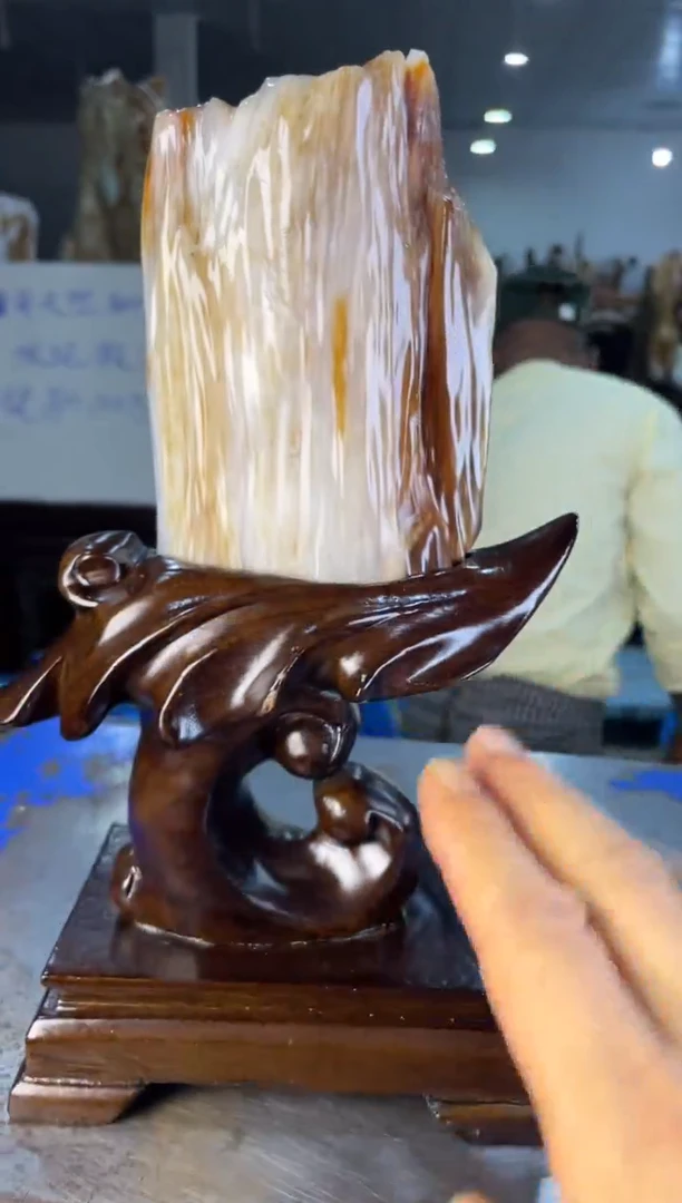 未镶嵌摆件硅化玉11