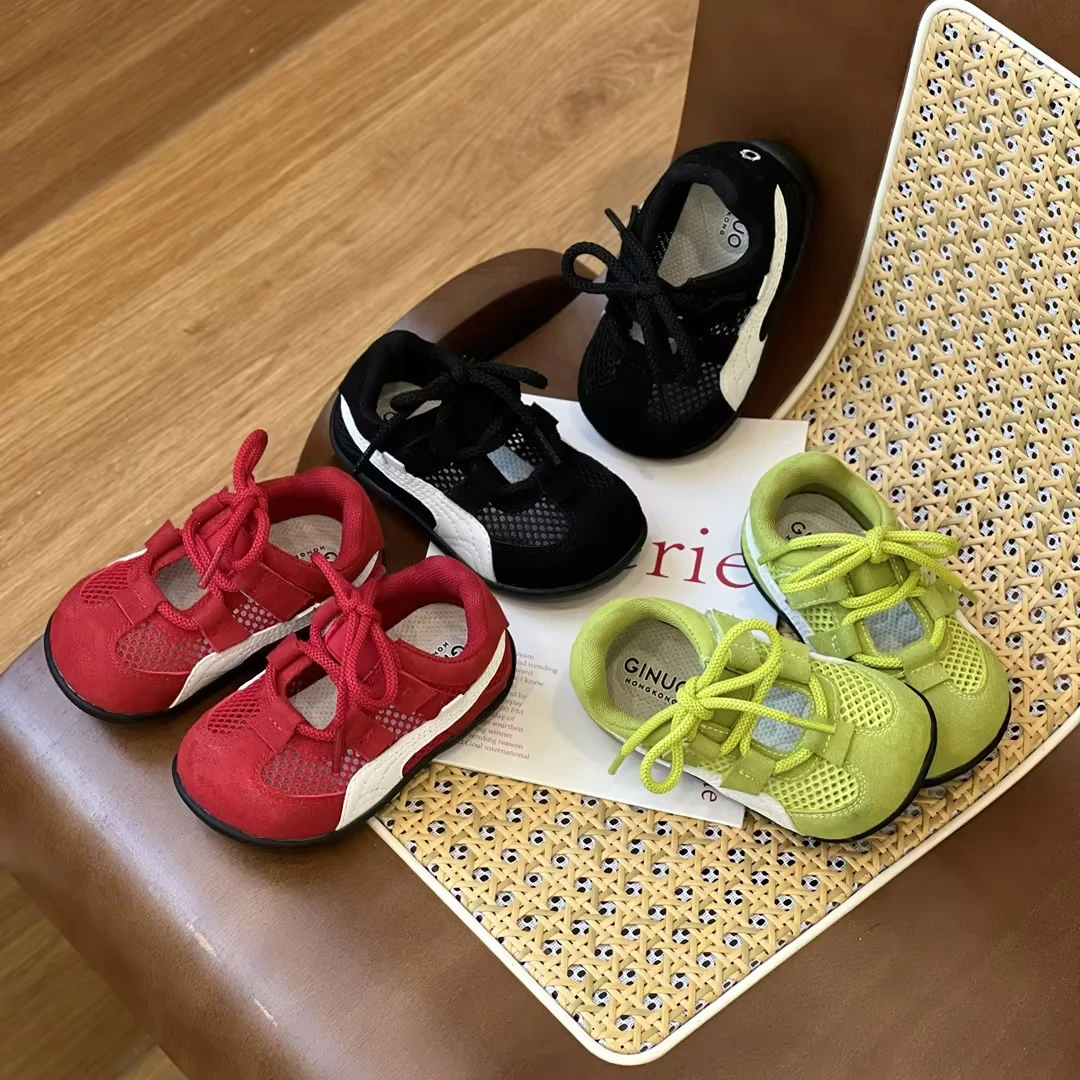 Gina秋季ins风儿童时尚百搭复古小众潮鞋网鞋软底儿童凉鞋0627