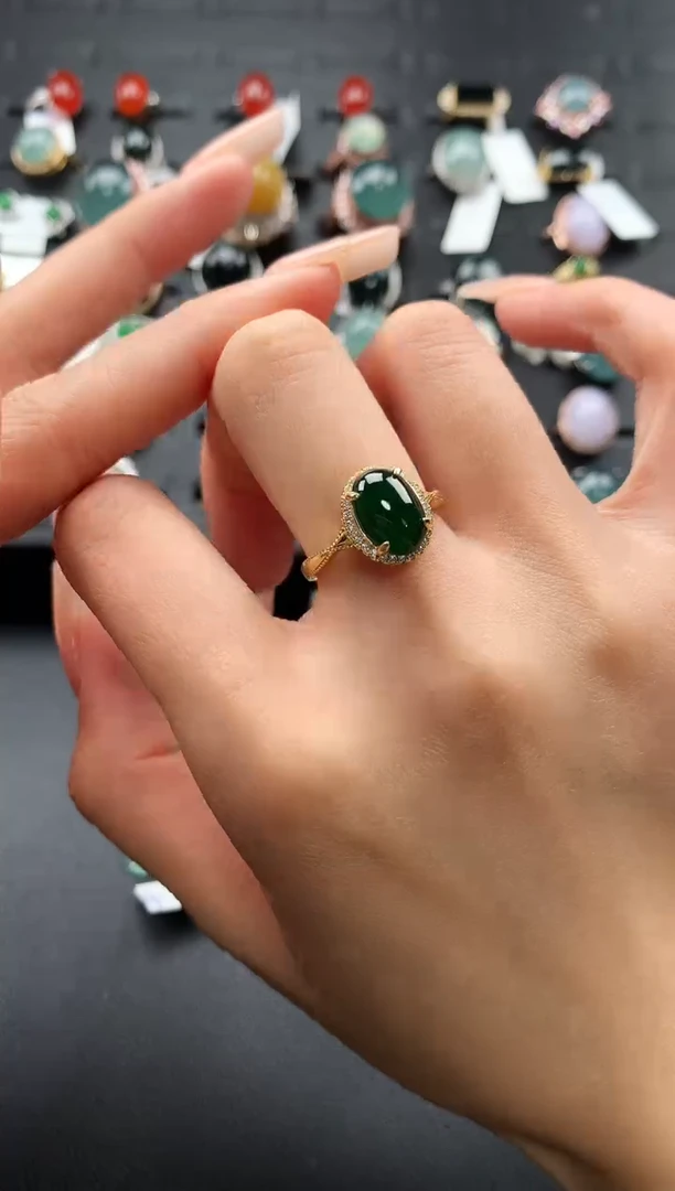 【闪购商品】翡翠戒指未镶嵌568760987609867