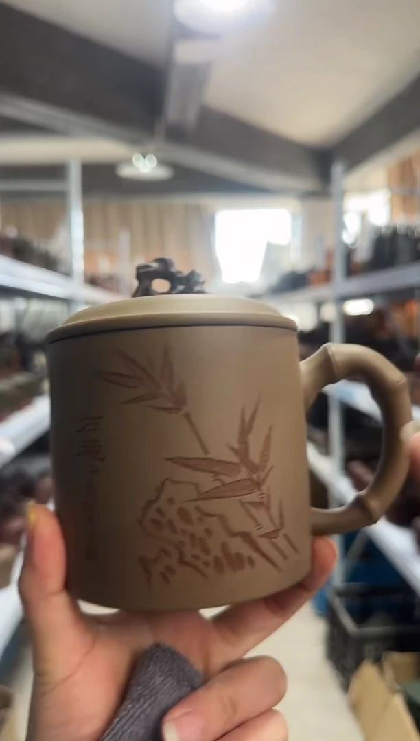 【闪购商品】紫砂盖杯紫砂盖杯青段太湖石