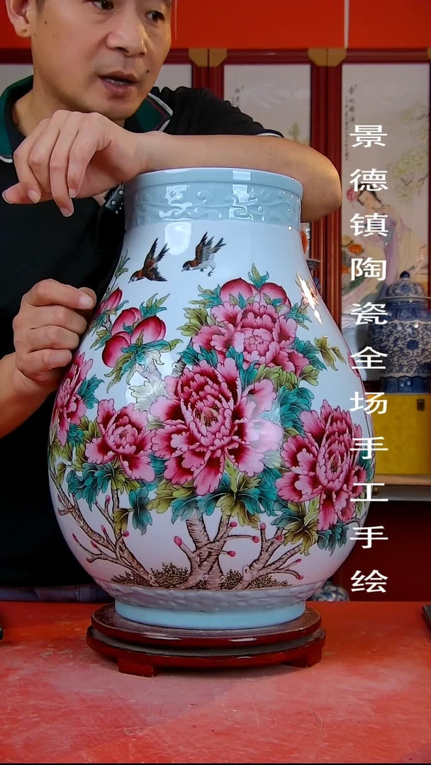 摆件手景德镇陶瓷 全场手工绘