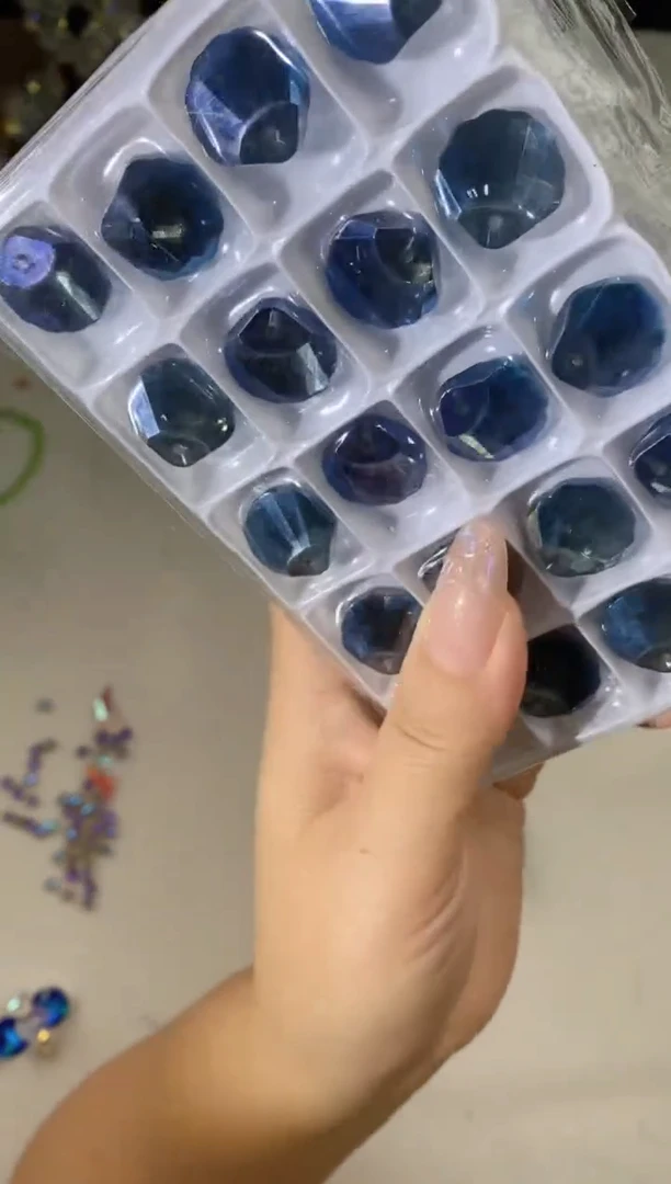 玻璃2945幸福花材料包2套雾霾蓝色