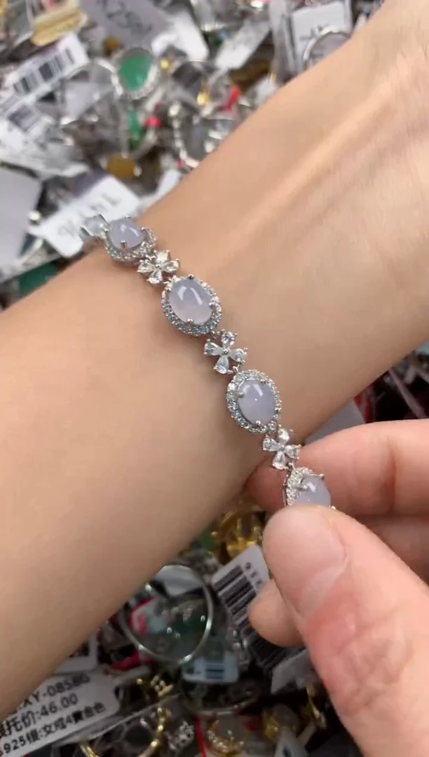 银S925镶嵌戒指翡翠7777----6