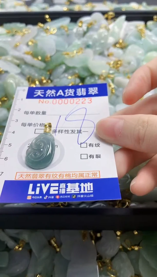 颈饰未镶嵌翡翠天然A货翡翠