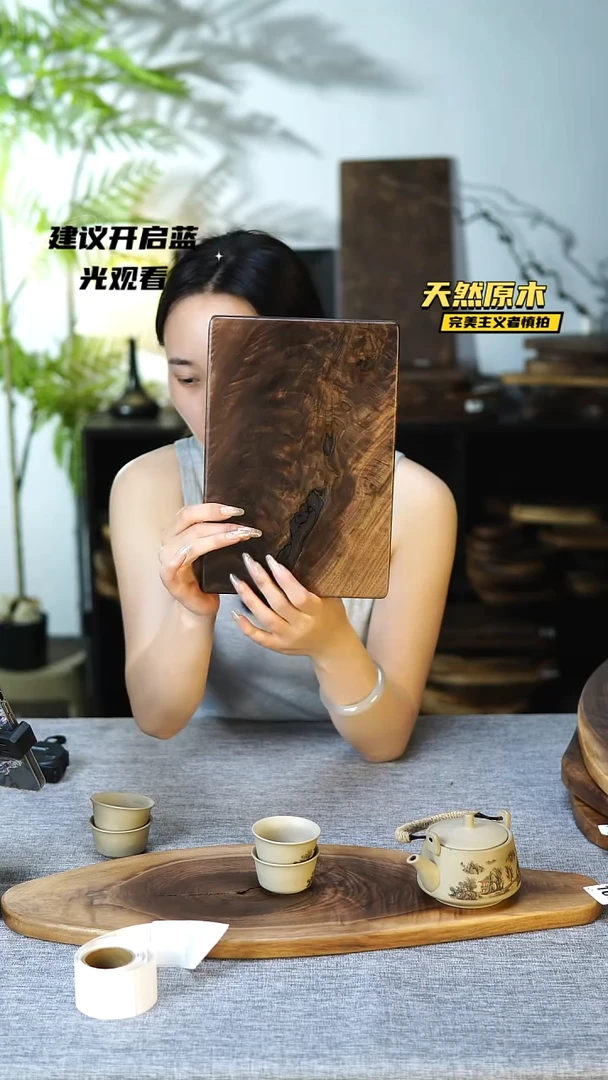 木北美黑胡桃原木.干裂疤结不属于商品质量问题完美主义者慎拍