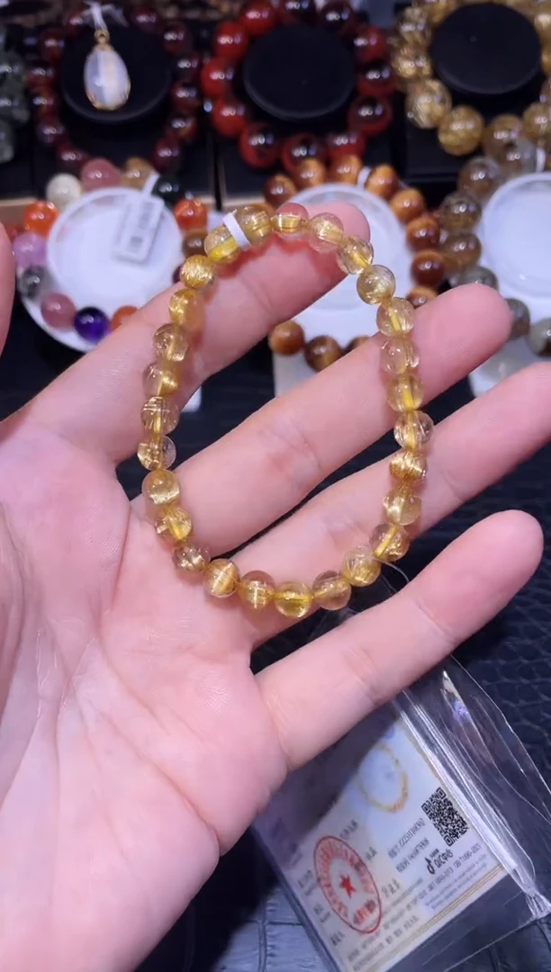 未镶嵌手链水晶钛晶单圈手链A7