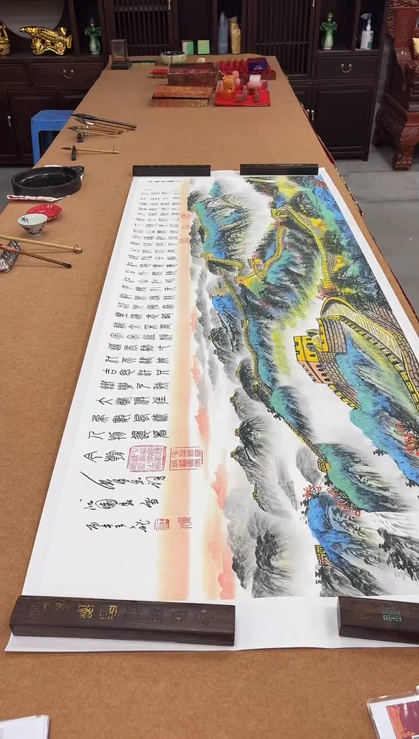 国画沁园春雪王秘作品