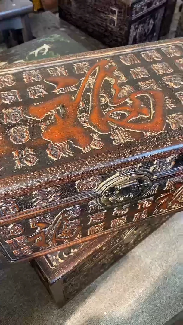 木木雕款静**单大箱子一个