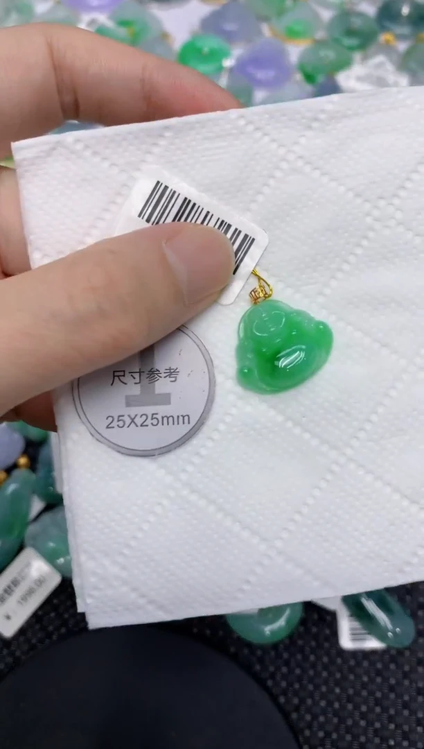 颈饰18K金镶嵌翡翠11111111