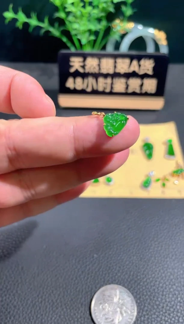 翡翠18K金镶嵌颈饰翡翠