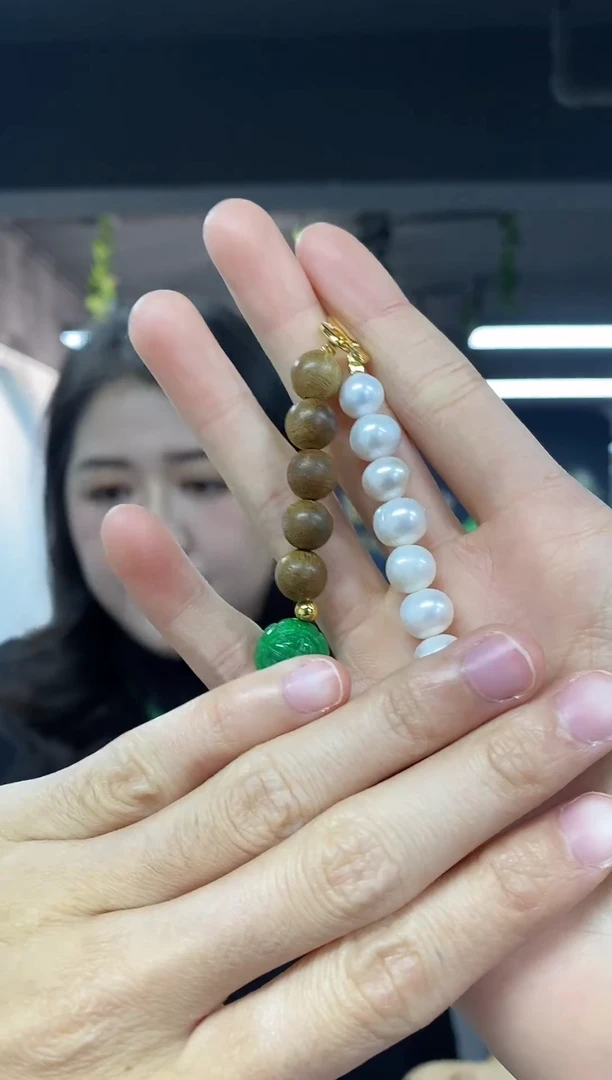未镶嵌手链淡水珍珠多样性发其一颜色微差