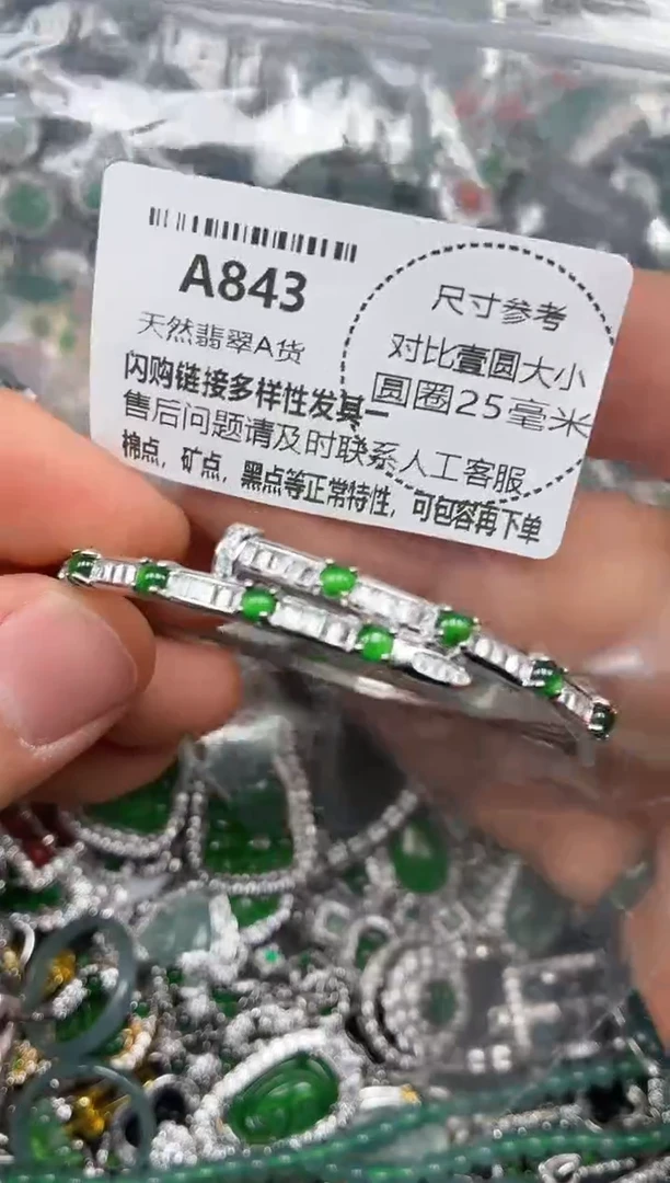 颈饰未镶嵌翡翠A843手镯
