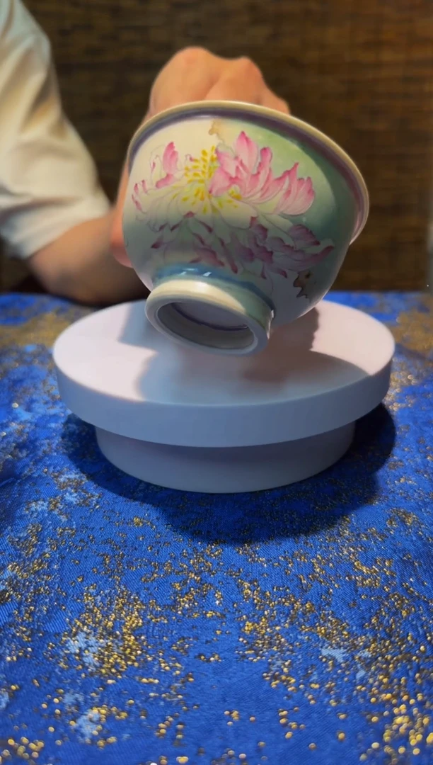 纯手绘主人杯茶杯蝶恋花