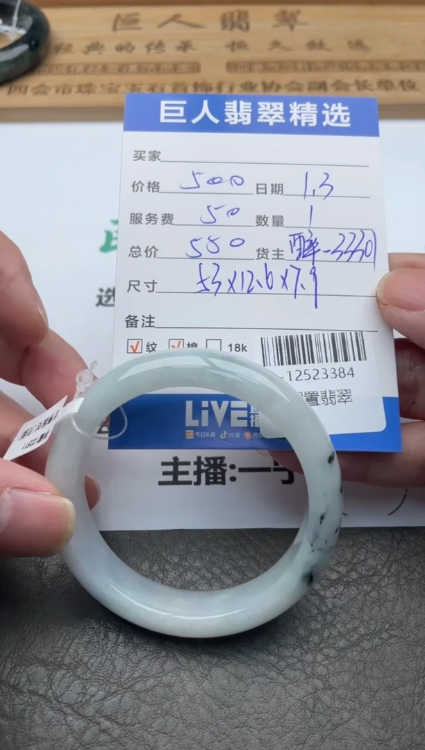 颈饰未镶嵌翡翠手镯多人-12523384