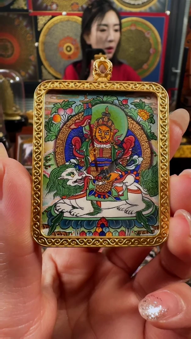 【闪购商品】吊坠壹善缘城手绘唐卡多闻C宝天