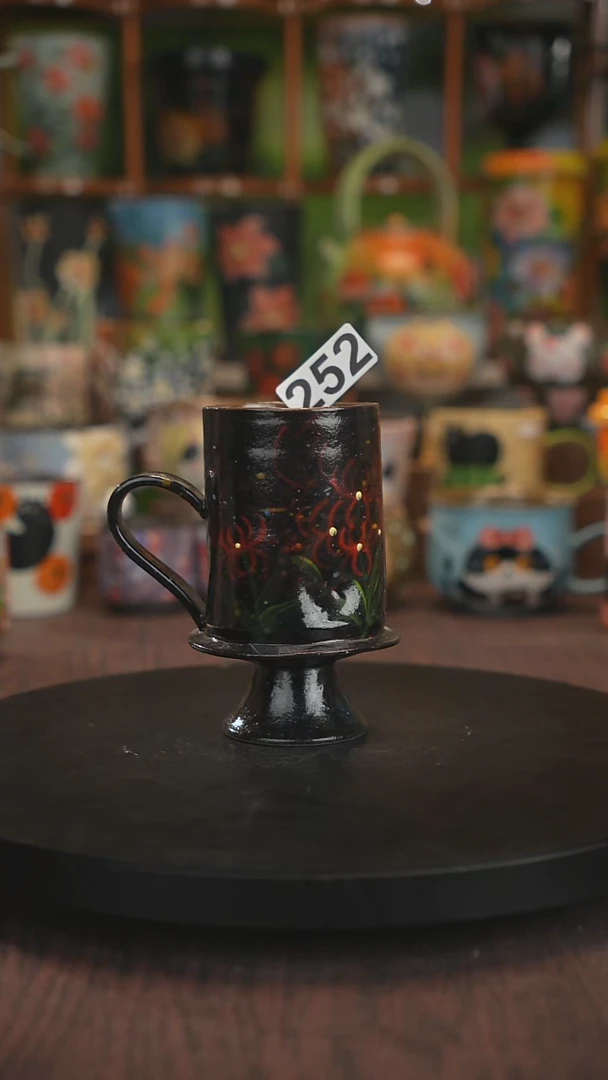紫砂油画手绘釉下彩252
