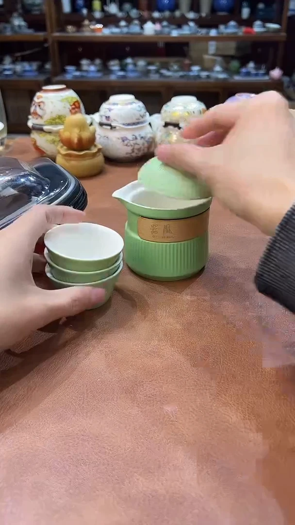 真的很便宜会开片的旅行茶具